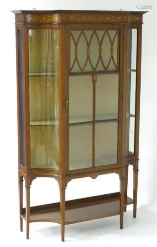 A late 19thC / early 20thC mahogany glazed cabinet,