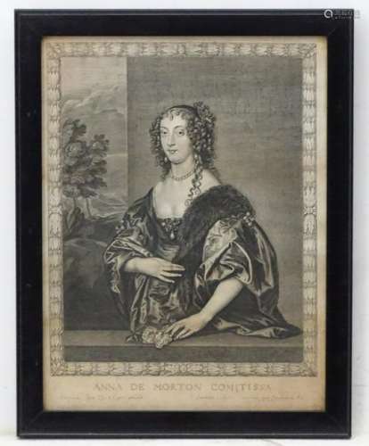 P Lombart, after Antony Van Dyck, c.1660, Mezzotint /