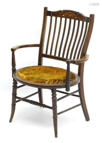 An early 20thC mahogany Sheraton revival small