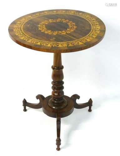 An early / mid 19thC rosewood occasional table with