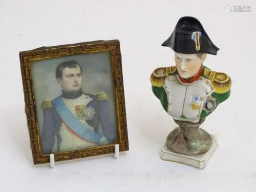 Napoleon Bonaparte : a polychromed ceramic bust of
