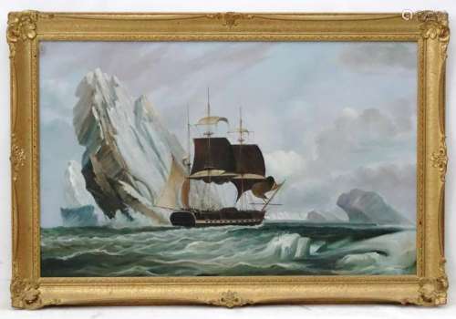 XX, Marine School, Oil on canvas, A Whaling Ship in