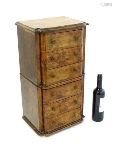 A Victorian miniature chest on chest collector's