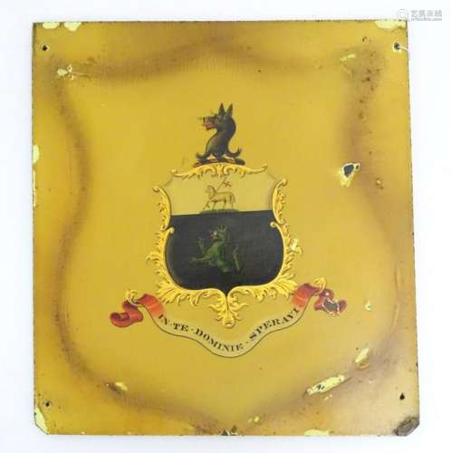 A notable horse coach panel: an Armorial painted on a