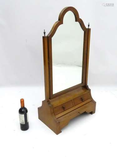 A Queen Anne style mahogany toilet mirror / dressing