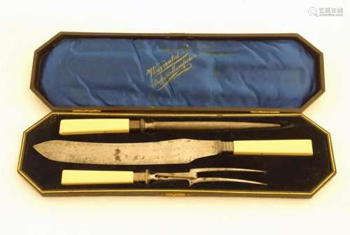 A cased 3 piece  ' John McClory and Sons , Sheffield '