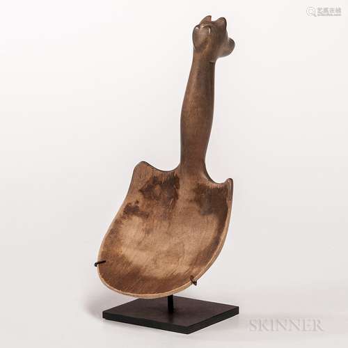 Carved Dog Effigy Ladle