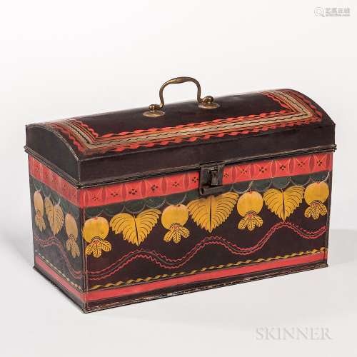 Large Painted Tin Document Box