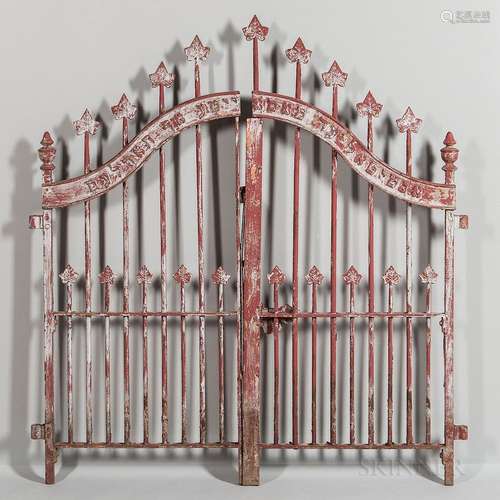 Pair of Painted Cast Iron Gates from the 