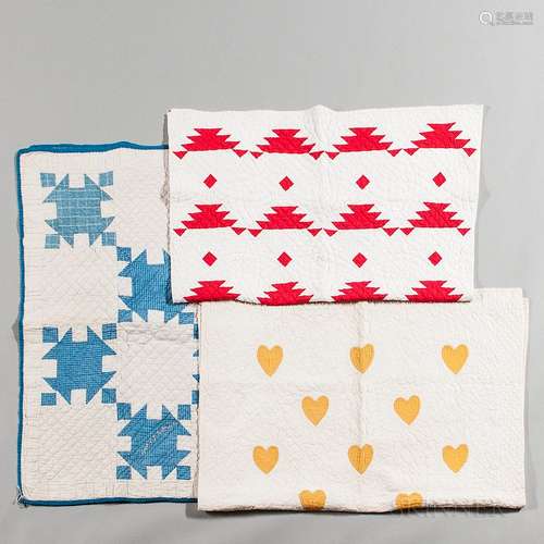 Three Hand-stitched Crib Quilts