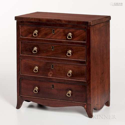 Miniature Mahogany Chest of Drawers