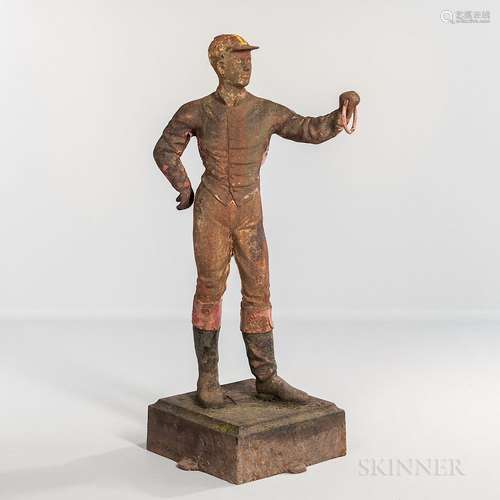 Cast Iron Painted Lawn Jockey