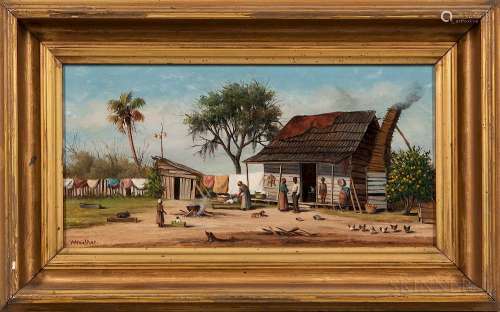 William Aiken Walker (South Carolina/Maryland, 1838-1921)  Figures and Cottage