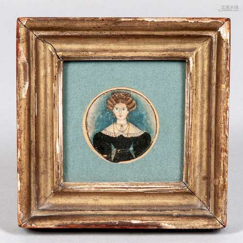 Portrait Miniature of a Fashionable Young Lady