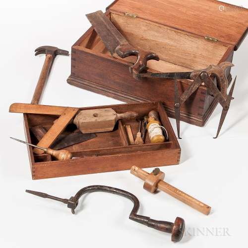 Small Shaker Walnut Tool Box with Tools