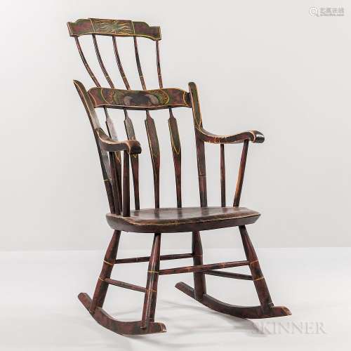 Painted Comb-back Rocking Chair