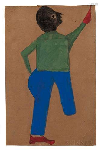 Bill Traylor (Alabama, 1854-1947)  Untitled Figure