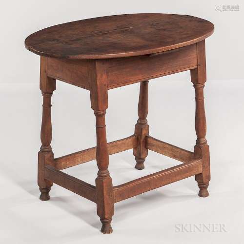 Pine and Maple Oval-top Tea Table