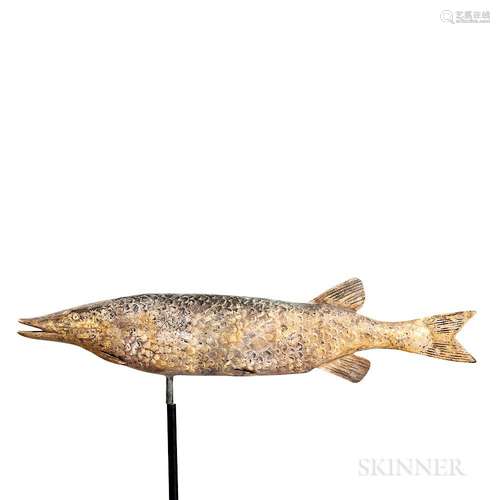 Molded Copper Pike Weathervane