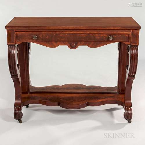 Classical Mahogany Veneer Pier Table