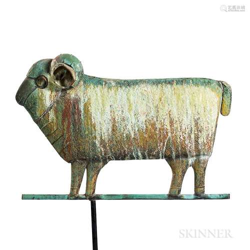 Molded Sheet Copper Ram Weathervane