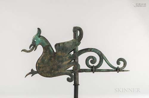 Molded Copper Griffin Weathervane