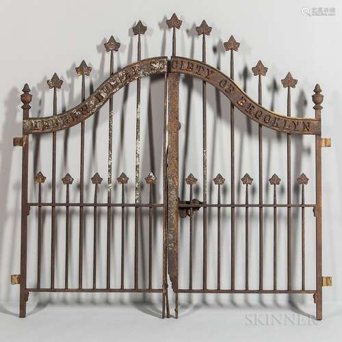 Pair of Cast Iron Gates from the 