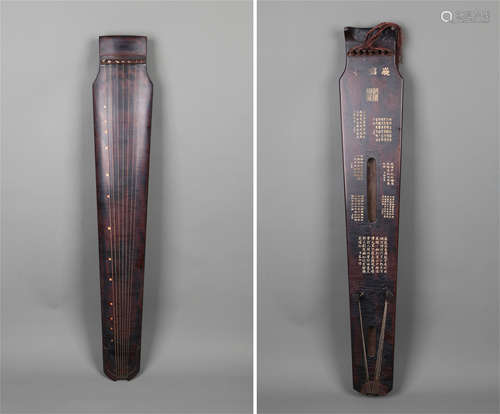 CHINESE ANCIENT LACQUER ZITHER QING DYNASTY