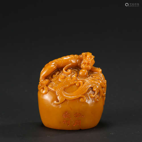 CHINESE TIANHUANG STONE BEAST SEAL