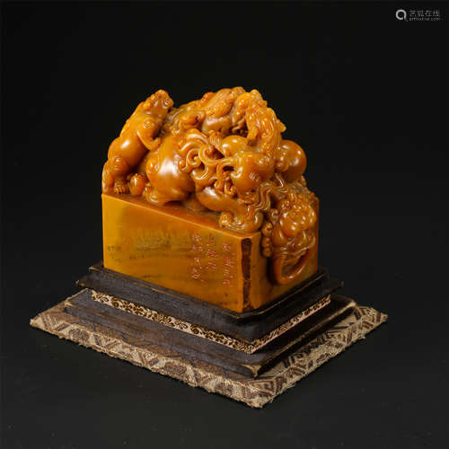 CHINESE TIANHUANG STONE BEAST SEAL