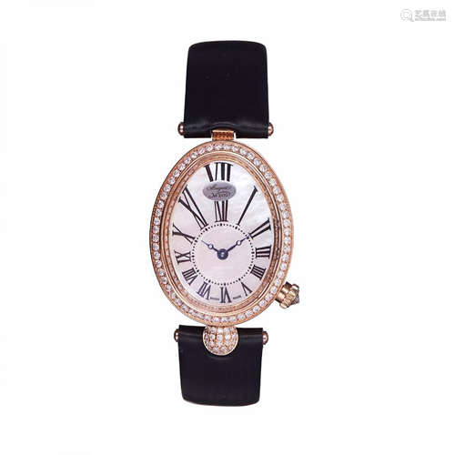 BREGUET REINE DE NAPLES MOTHER OF PEARL DIAL DIAMOND AUTOMATIC LADIES WATCH