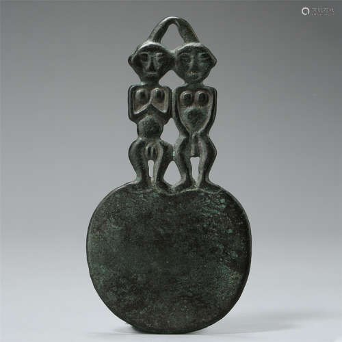 CHINESE ANCIENT BRONZE FIGURE PLAQUE