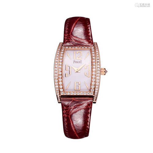 PIAGET LIMELIGHT SILVER DIAL BROWN LEATHER LADIES WATCH