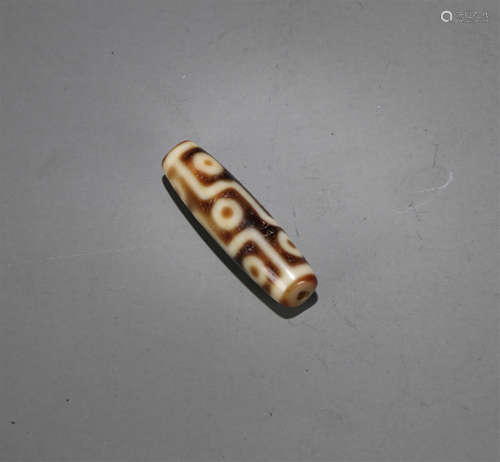 TIBETAN NINE CIRCLE DZI BEAD