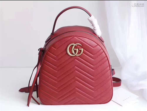 GUCCI GG MARMONT MATELASSE QUILTED LEATHER BACKPACK