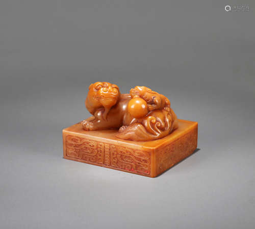 CHINESE TIANHUANG STONE BEAST SEAL