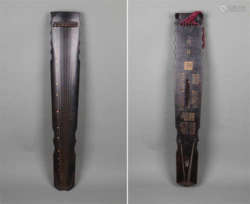 CHINESE ANCIENT LACQUER ZITHER QING DYNASTY