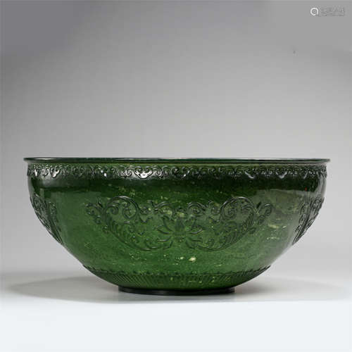 CHINESE SPINACH JADE BOWL