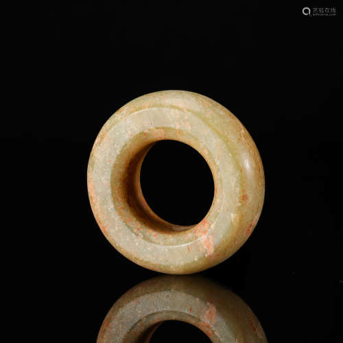 CHINESE ANCIENT JADE RING HONGSHAN PERIOD