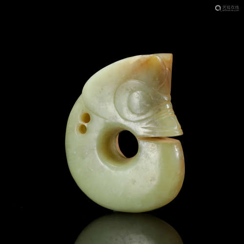 CHINESE ANCIENT JADE PIG DRAGON HONGSHAN PERIOD