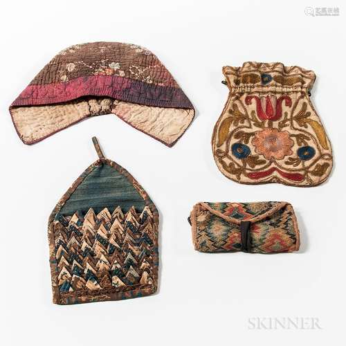 Four Early Textile/Needlework Items