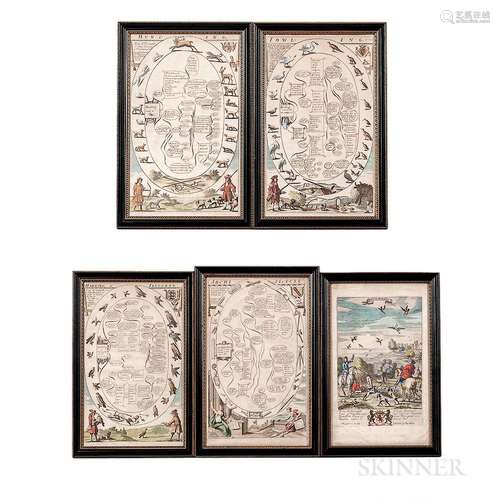 Five Framed Engravings