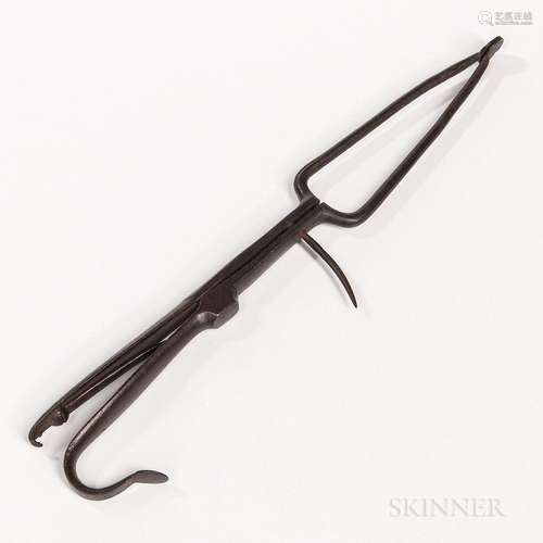 Pair of Wrought Iron Ember Tongs