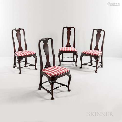 Set of Four Queen Anne Chairs