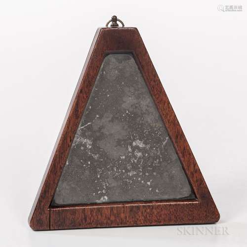 Mahogany Triangular Fragment Mirror