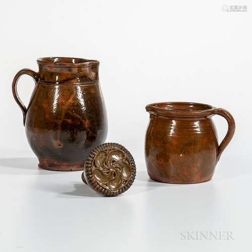 Three New England Redware Items