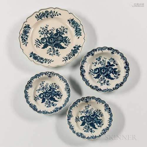 Four Worcester Porcelain Plates