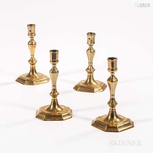 Four Brass Candlesticks