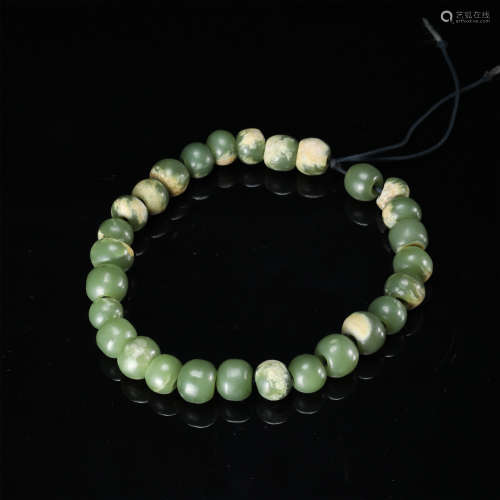 CHINESE ANCIENT JADE BEAD HOGNSHAN PERIOD