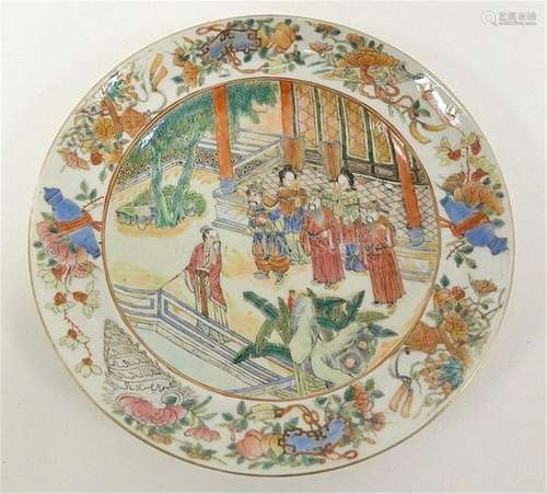 CHINESE PORCELAIN FAMILLE ROSE PLATE